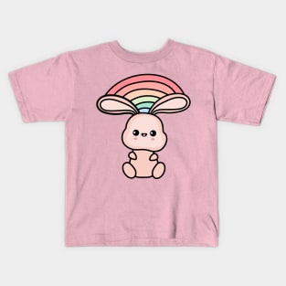Kawaii rainbow bunny Kids T-Shirt